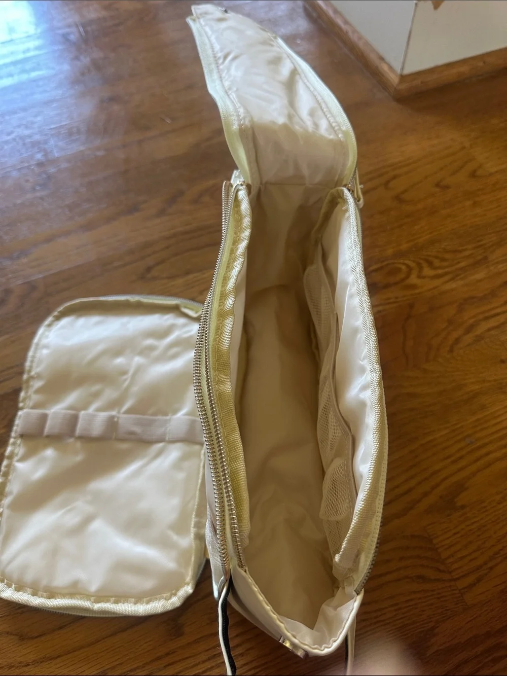 Beige Women's Crossbody Organizer Bag